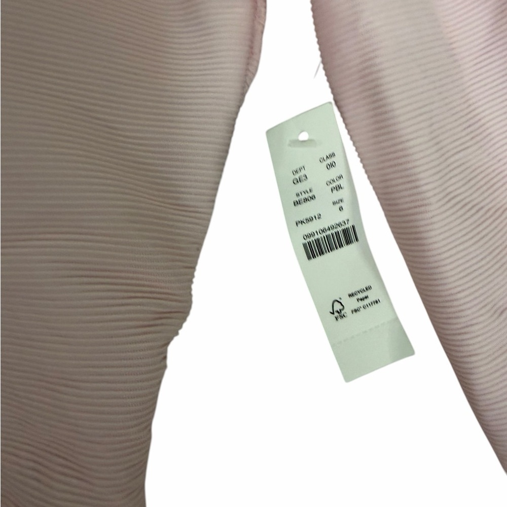 J. Crew Active Ribbed Long Sleeve One-Piece Swimsuit Rash Guard Pink NWT Size 6 - Picture 4 of 11